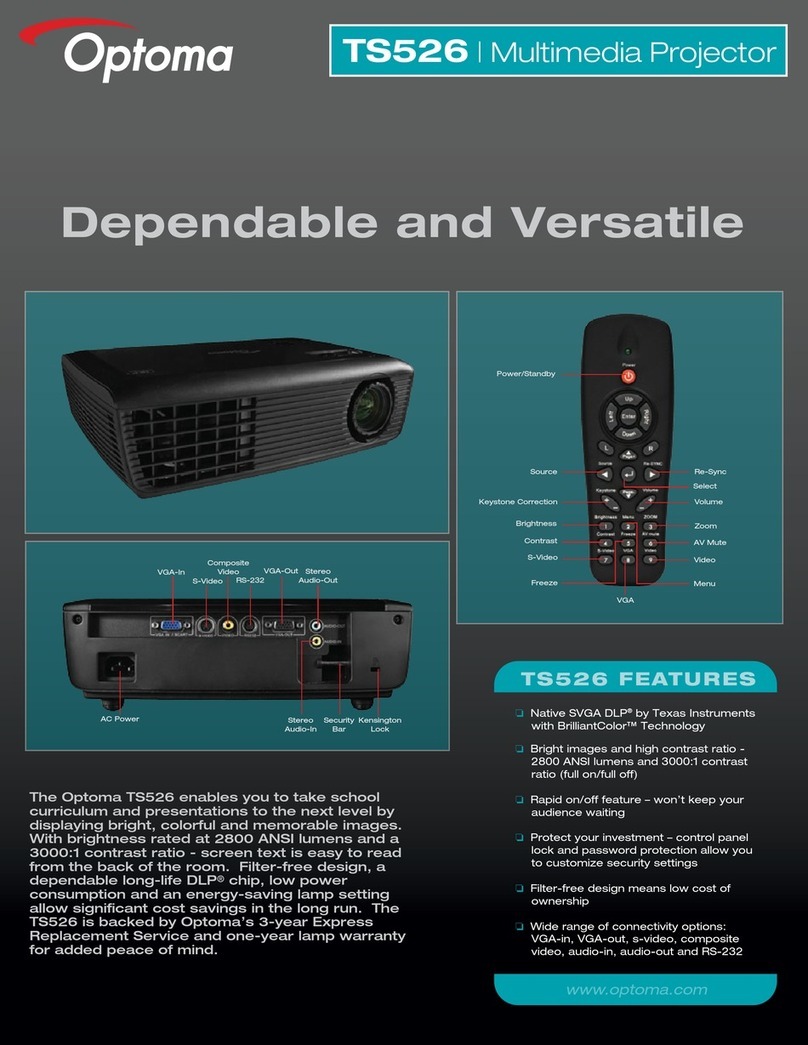 Optoma TS526 Specifications