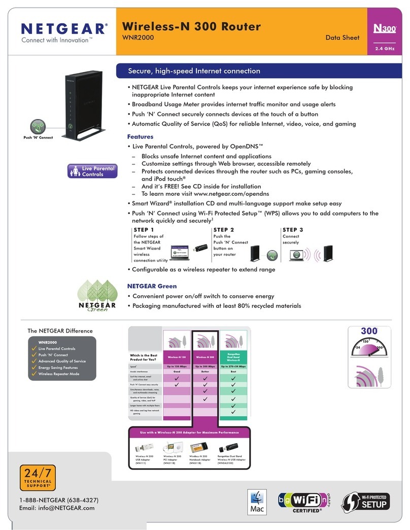 NETGEAR WNR2000v2 - Wireless- N 300 Router User manual NETGEAR WNR2000v2 - Wireless- N 300 Router User manual