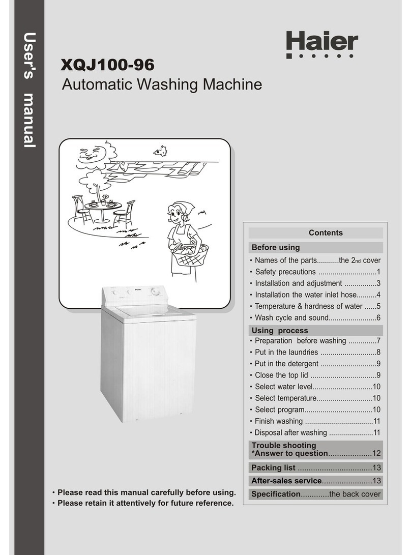 Haier HWM100-198 User manual Haier HWM100-198 User manual