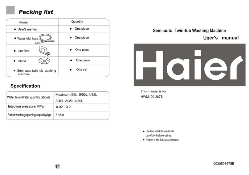 Haier HWM100-287S User manual