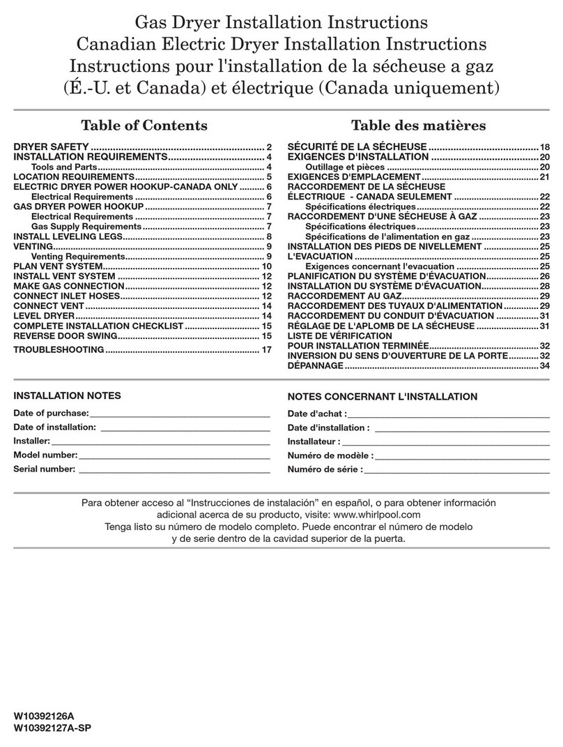 Whirlpool WGD8800YC installation guide