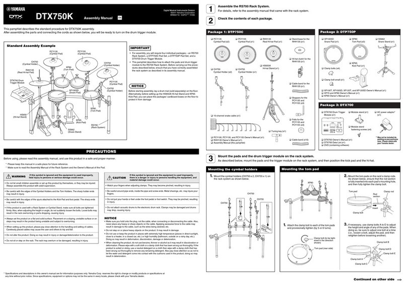 Yamaha DTX750K User manual