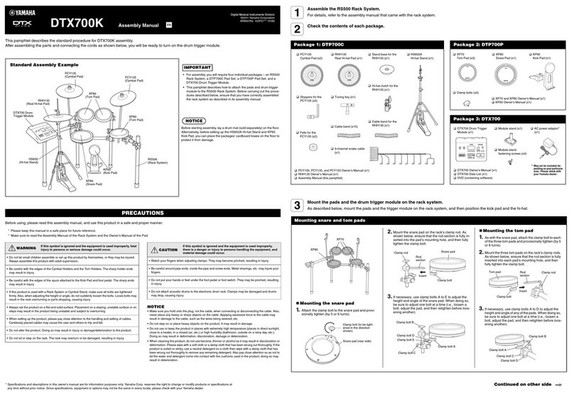Yamaha DTX700K User manual