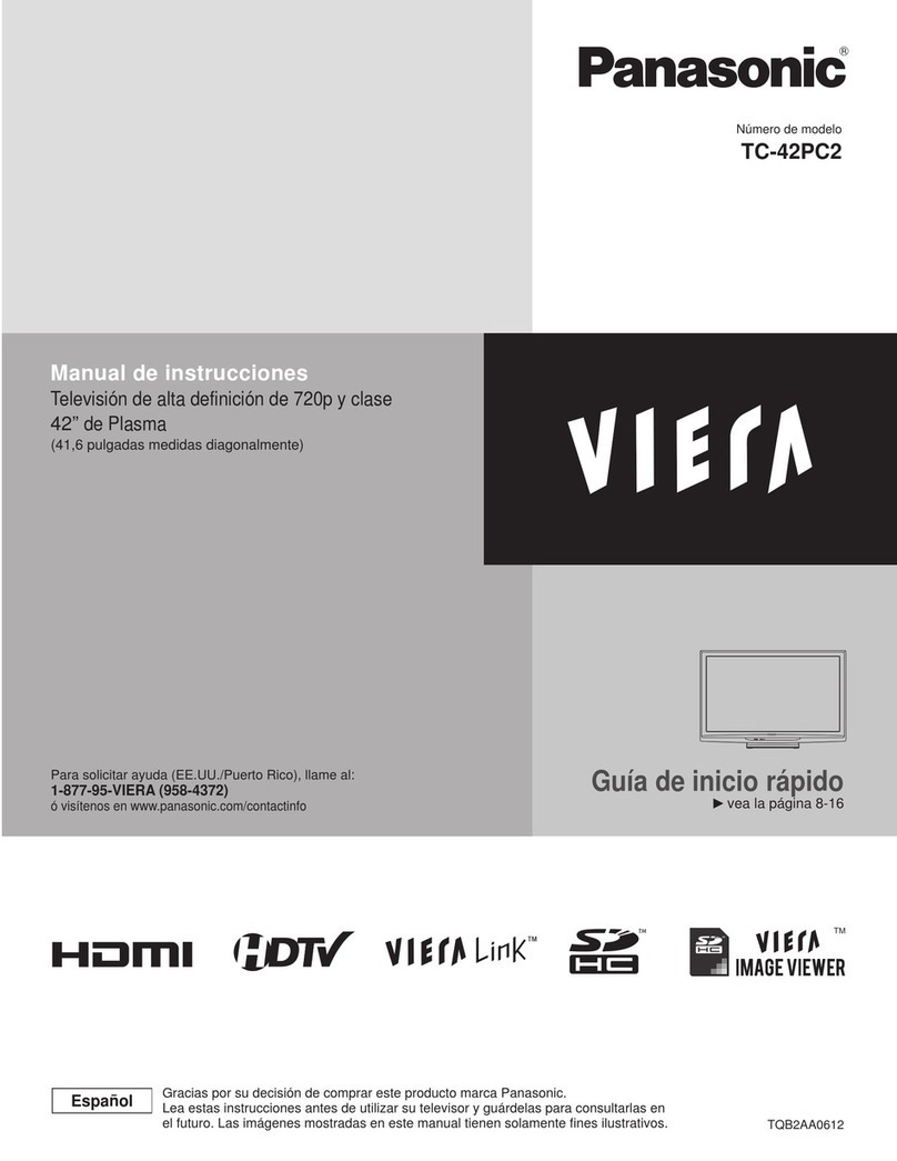 Panasonic TC42PC2 - 42" PLASMA TV Setup guide