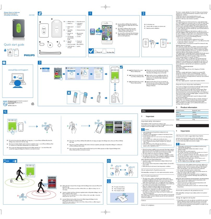 Philips AEA1000/37 quick start guide