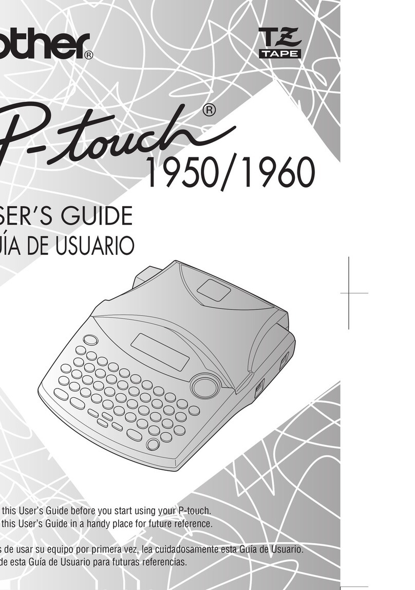 Brother PT 1950 - P-Touch 1950 B/W Thermal Transfer... user guide