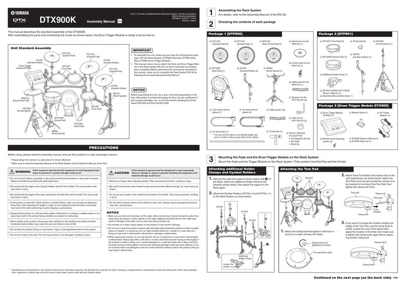 Yamaha DTX900K User manual