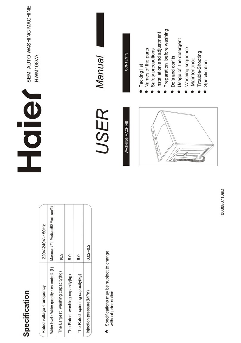 Haier HWM108VA user manual