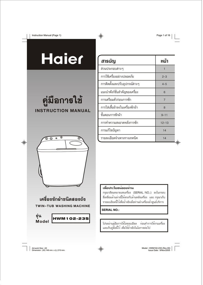 Haier HWM102-23S User manual Haier HWM102-23S User manual
