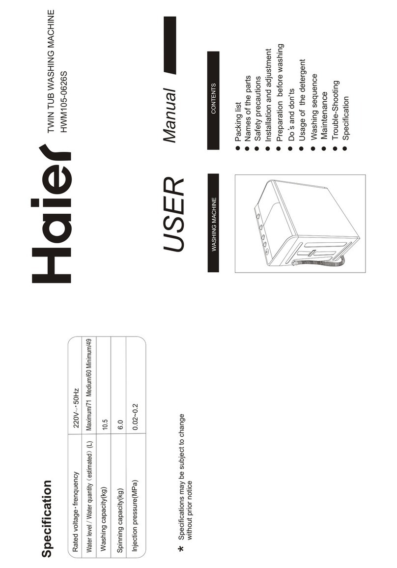 Haier HWM105-0626S User manual