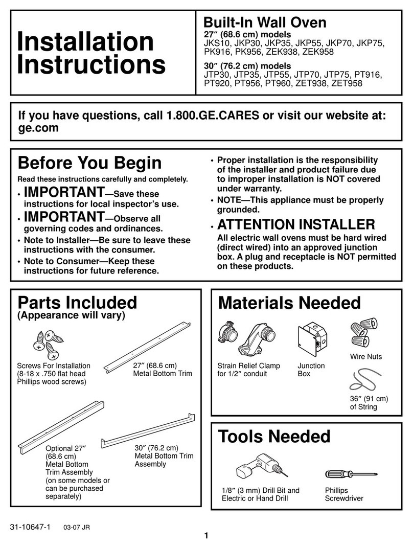 GE JKP70BMBB User manual
