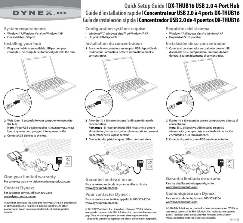 Dynex DX-THUB16 Quick setup guide