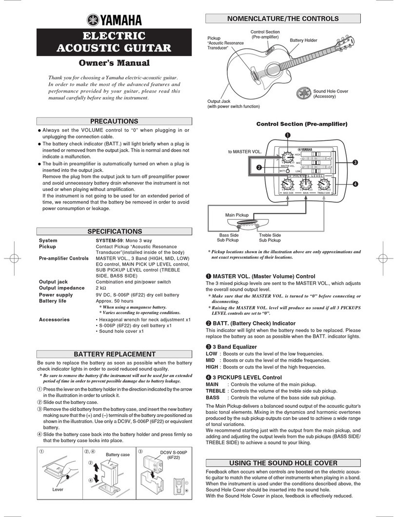 Yamaha CPX15II owner's manual