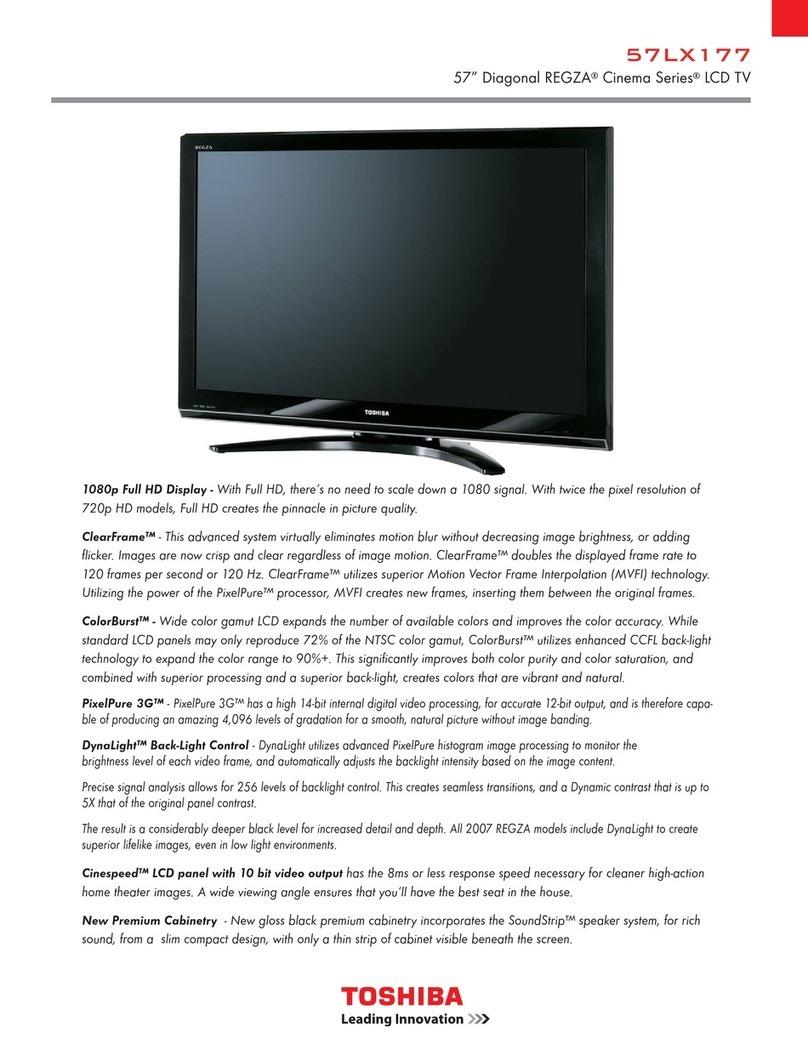 Toshiba 57LX177 - 57" LCD TV User manual