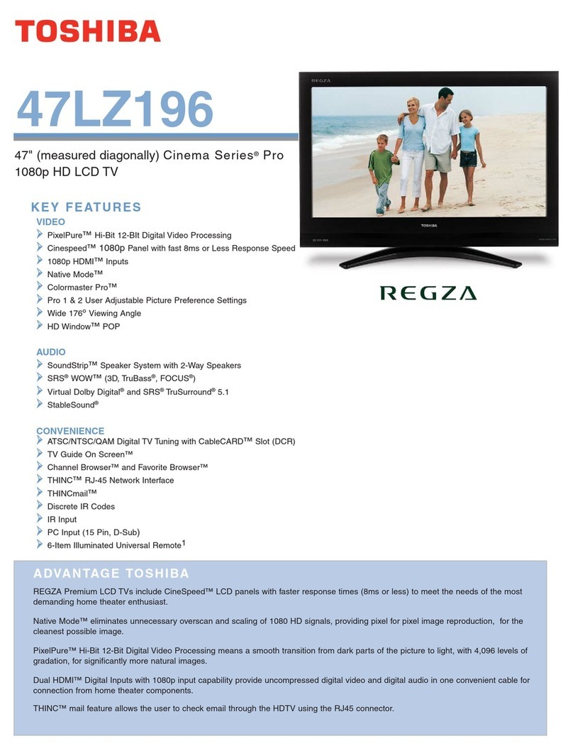 Toshiba Regza 47LZ196 User manual Toshiba Regza 47LZ196 User manual