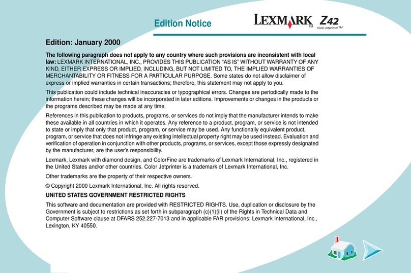 Lexmark Color Jetprinter Z42 User manual