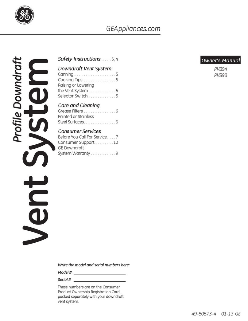GE PVB98STSS User manual