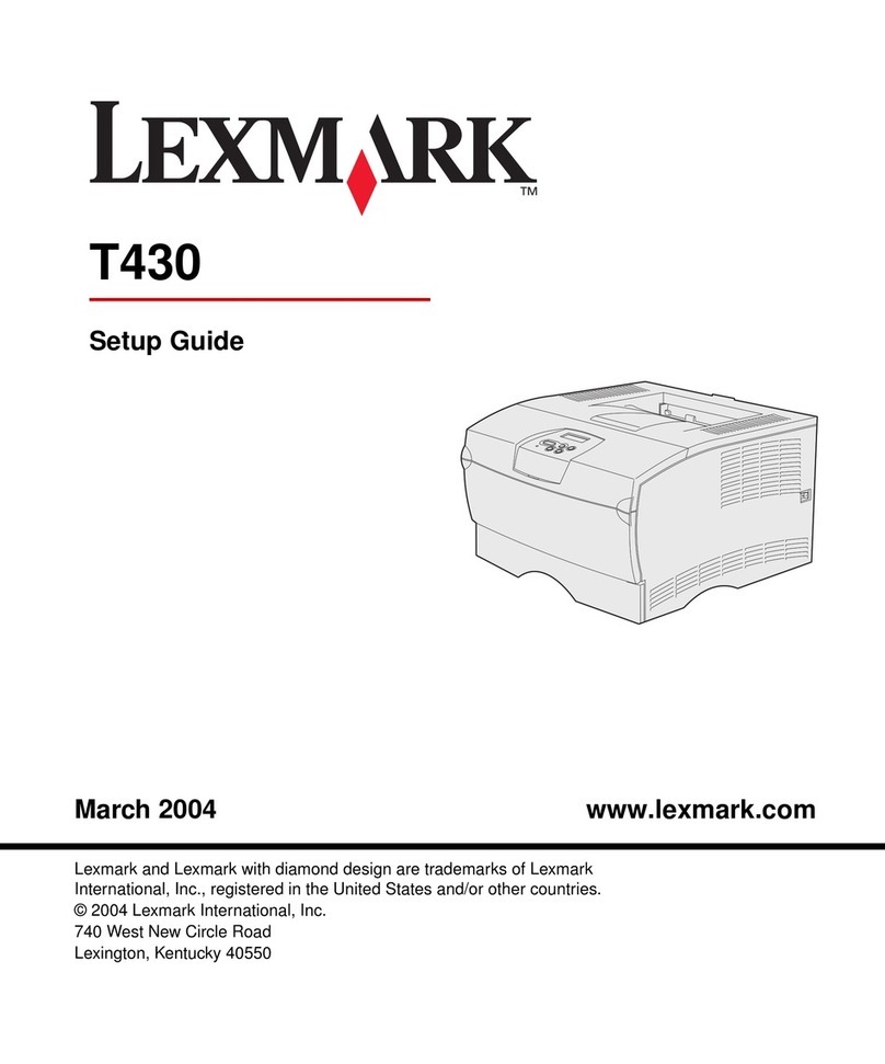 Lexmark 26H0122 - T 430d B/W Laser Printer User manual