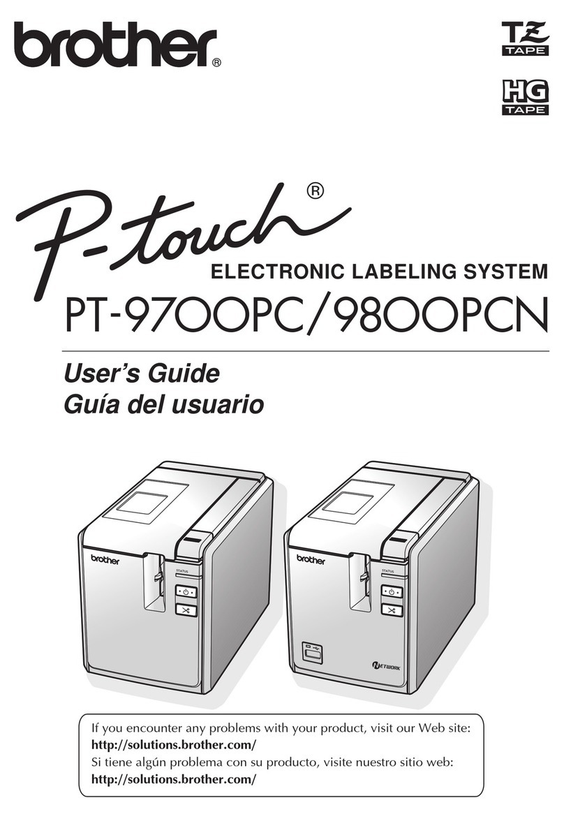 Brother P-touch PT-9700PC user guide