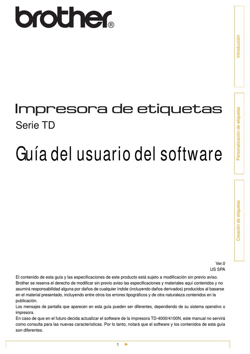 Brother TD-4000 User manual