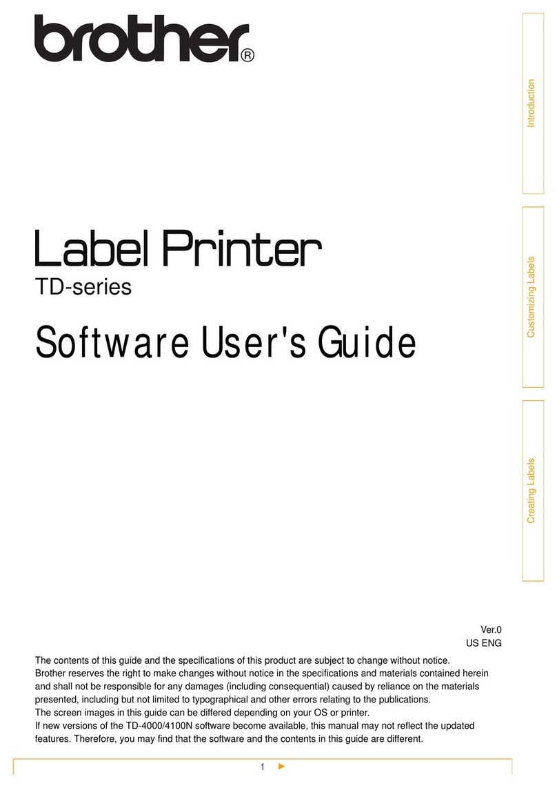 Brother TD-4000 Safety guide
