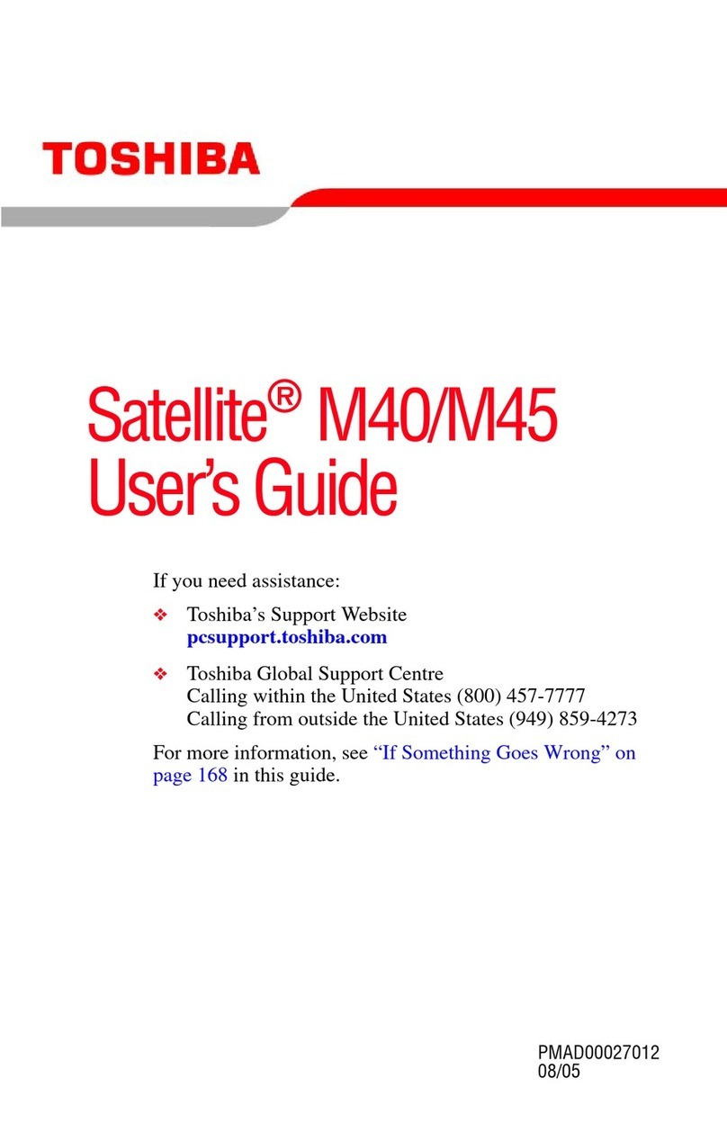 Toshiba M45 S169 - Satellite - Celeron M 1.6 GHz User manual