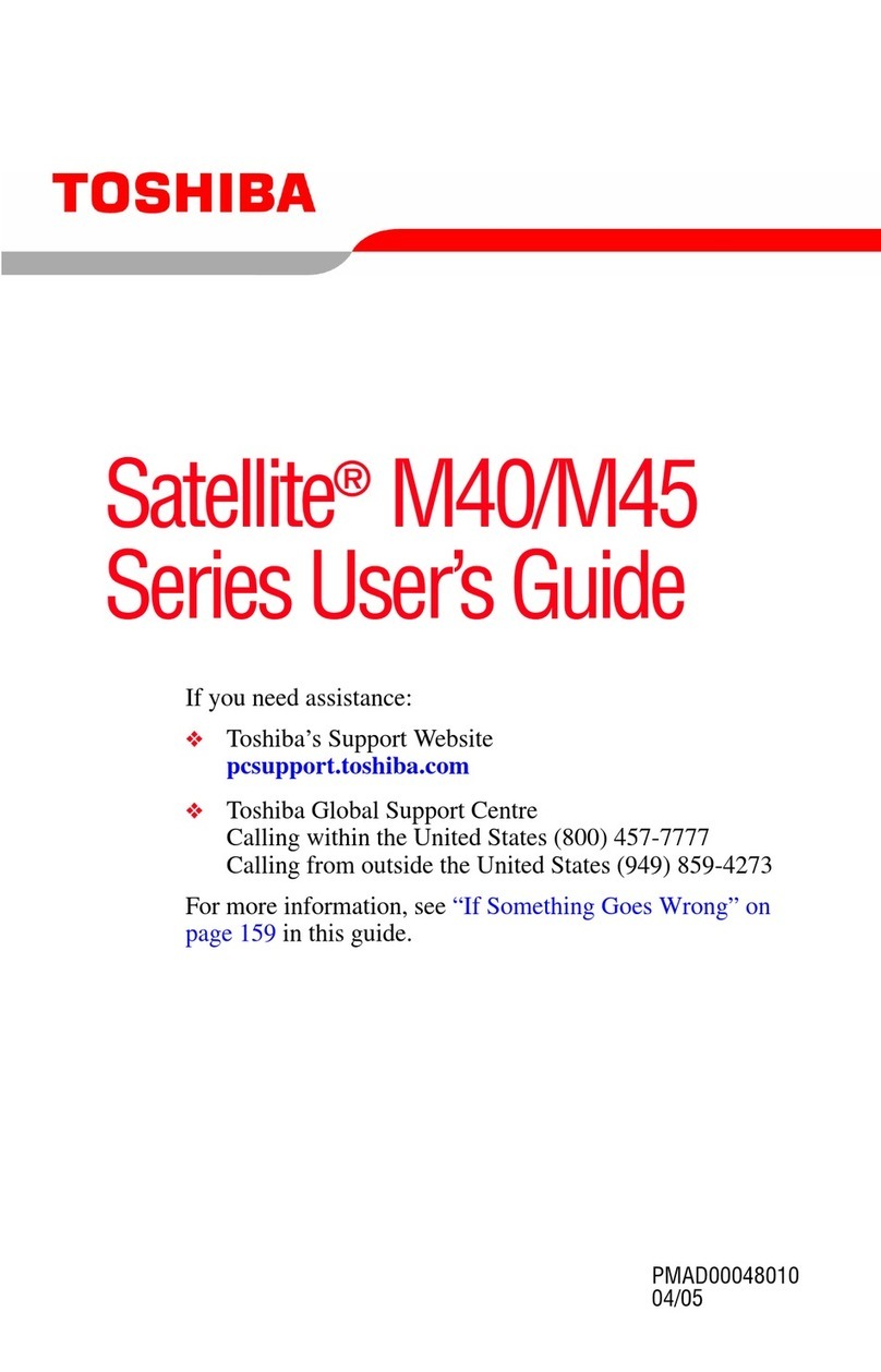Toshiba M45-S165 - Satellite - Celeron M 1.5 GHz User manual