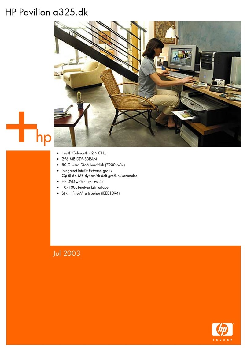 HP A320m - Pavilion - 256 MB RAM Installation instructions