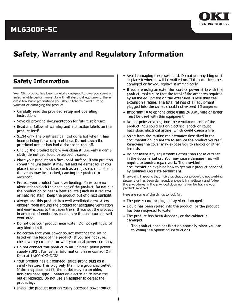 Oki ML6300FB Owner's manual
