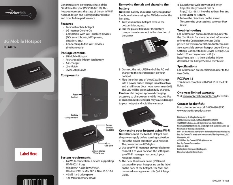 Rocket Fish MiFi RF-MFH2 Quick setup guide