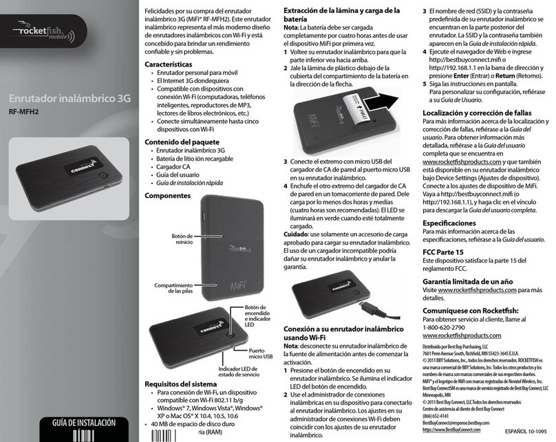 Rocket Fish MiFi RF-MFH2 Guía De Instalación Rápida