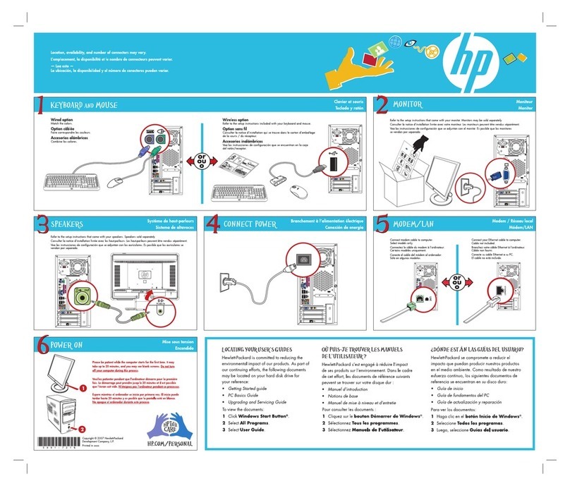 HP A1710n - Pavilion - 1 GB RAM User manual