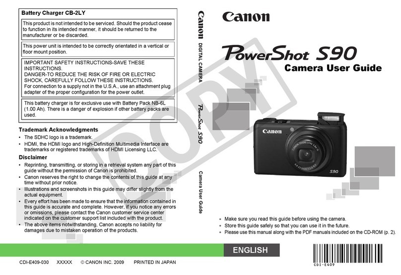 Canon 3635B001 - PowerShot S90 Digital Camera User manual Canon 3635B001 - PowerShot S90 Digital Camera User manual