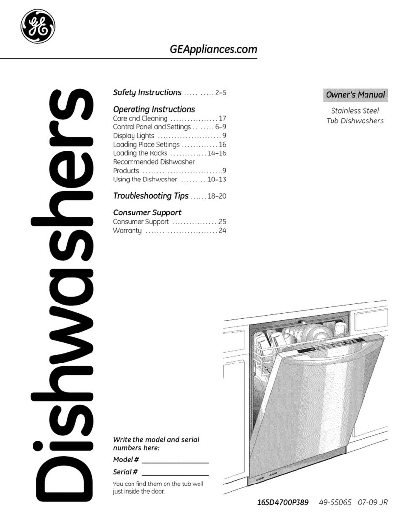 GE Profile PDWT500R User manual