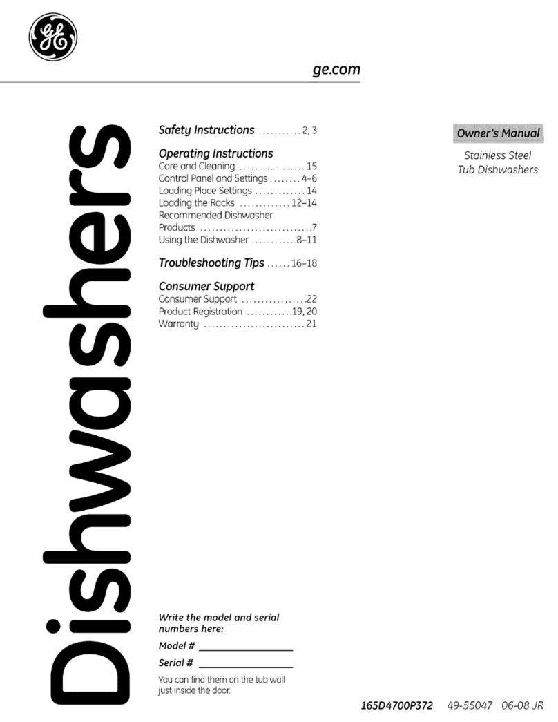 GE PDWT500PWW - Profile 24" Dishwasher User manual
