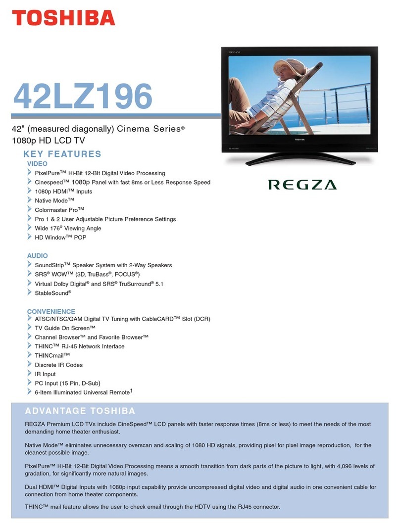 Toshiba Regza 42LZ196 User manual