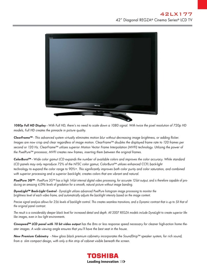 Toshiba 42LX177 - 42" LCD TV User manual