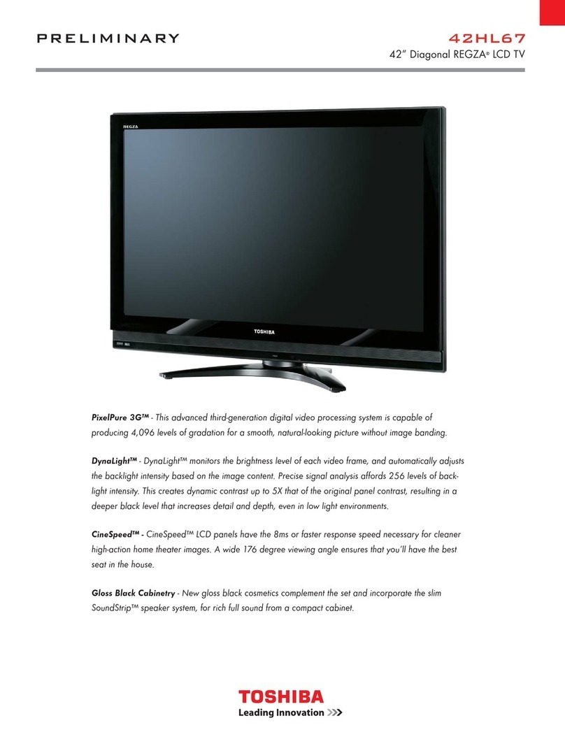 Toshiba 42HL67 - 42" LCD TV User manual