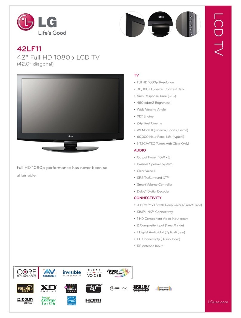 LG 42LF11 -  - 42" LCD TV User manual