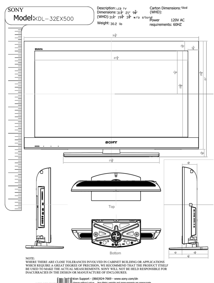 Sony KDL-32EX500 - Bravia Ex Series Lcd... User guide