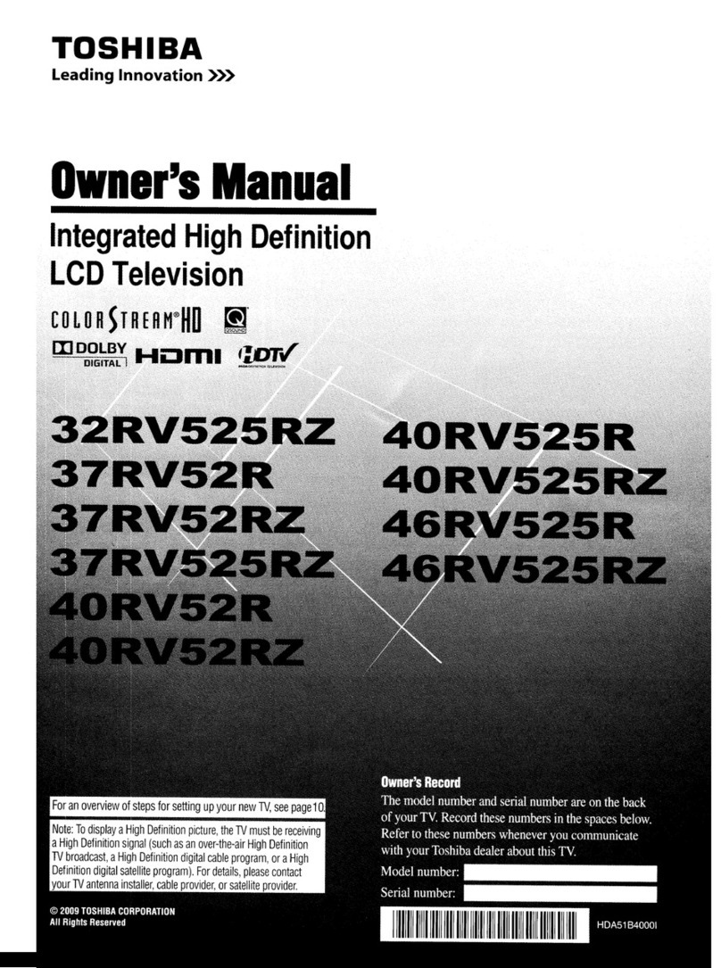Toshiba 46RV525RZ User manual Toshiba 46RV525RZ User manual