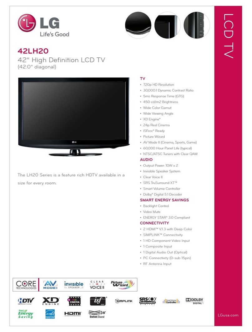 LG 42LH20 -  - 42" LCD TV User manual