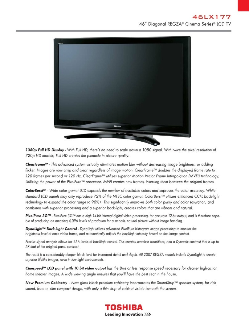 Toshiba 46LX177 - 46" LCD TV specification