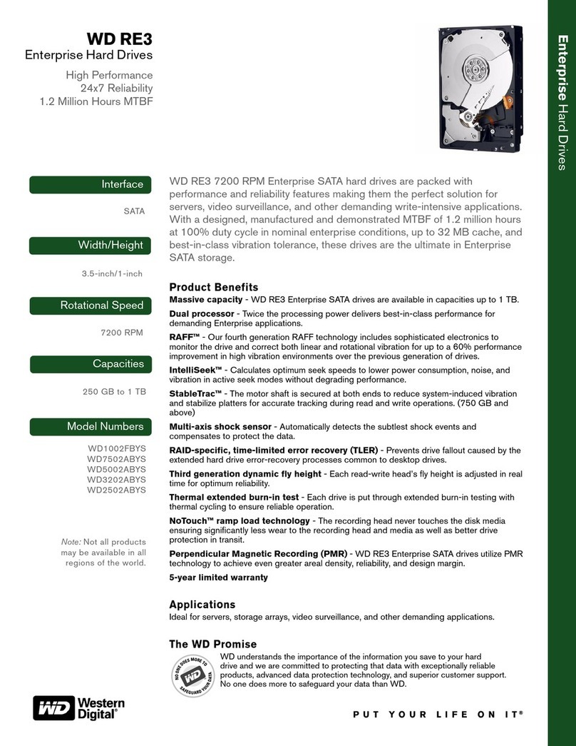 Western Digital WD1000FYPS - RE2-GP Installation instructions