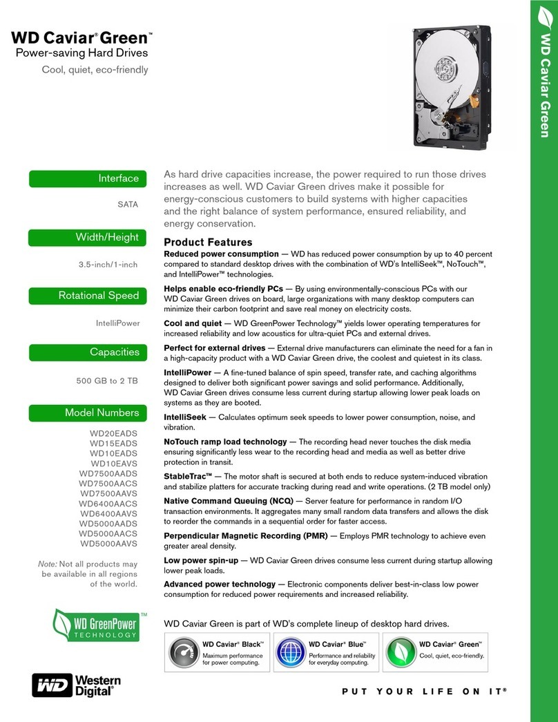Western Digital WD10000CSRTL - Caviar GreenPower 1TB SATA Hard... Installation instructions