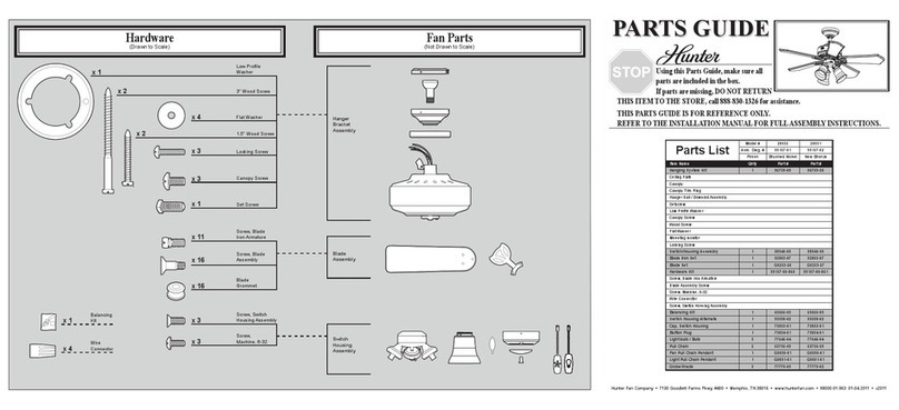 Hunter 28031 Parts guide Hunter 28031 Parts guide