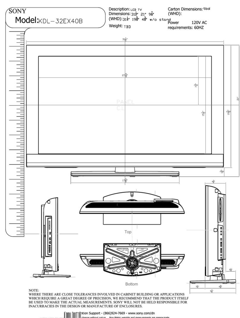 Sony KDL-32EX40B - 32" Class Bravia Ex40b Series... User guide
