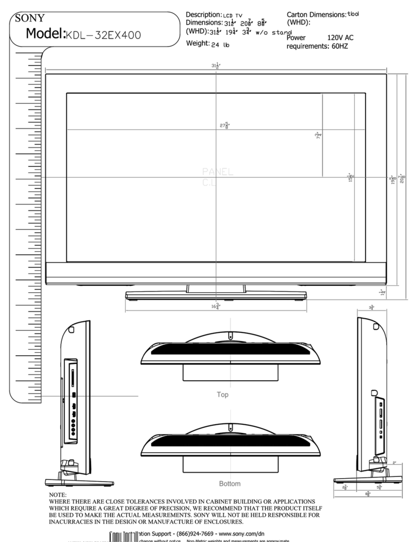 Sony KDL-32EX400 - Bravia Ex Series Lcd... User guide