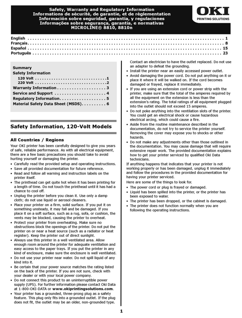 Oki ML8810 Service manual