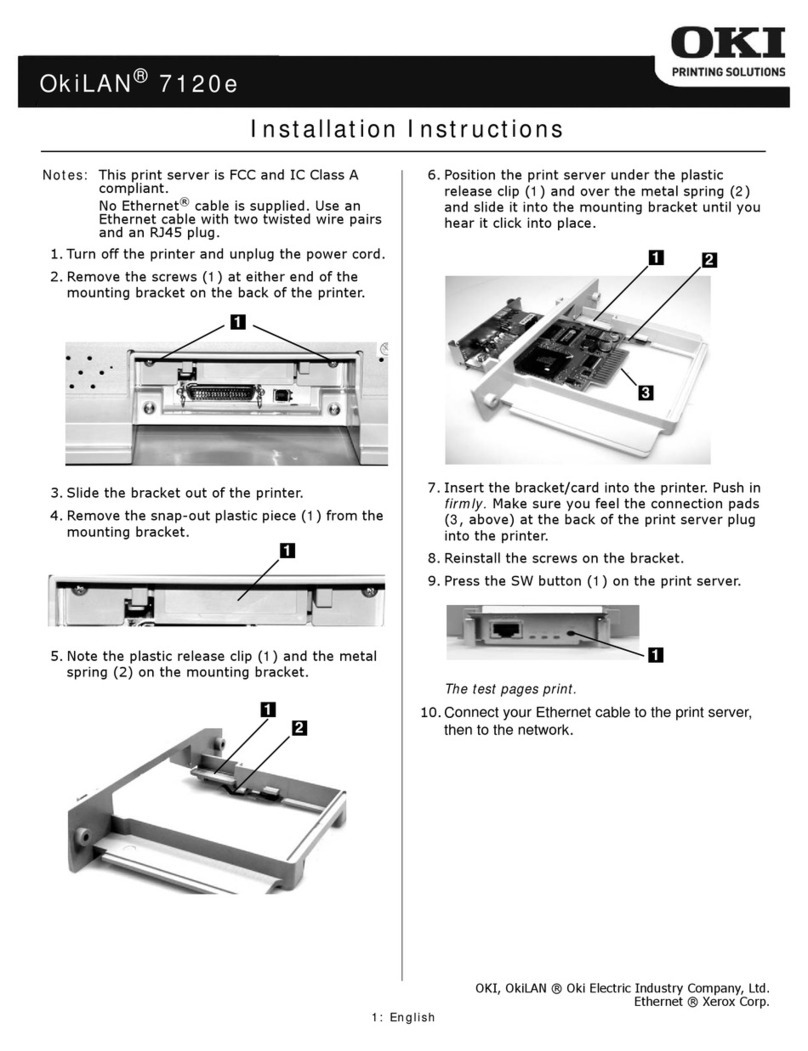 Oki ML8810 installation instructions